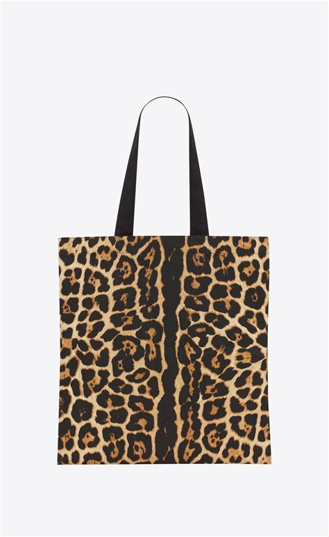 portacarte ysl leopardato|LEOPARD TOTEBAG .